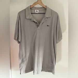 Lacoste polo light grey size 6